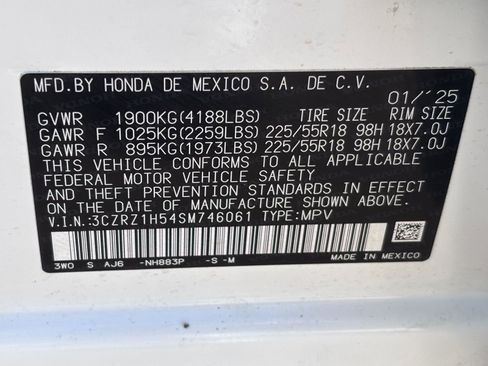 Certified 2025 Honda HR-V Sport image 36