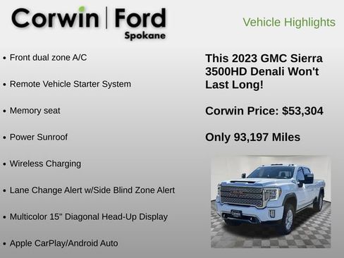 Used 2023 GMC Sierra 3500 Denali w/ Denali Ultimate Package AWD/4WD image 12