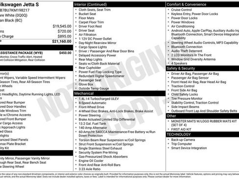 Used 2019 Volkswagen Jetta S w/ Driver Assistance Package image 39