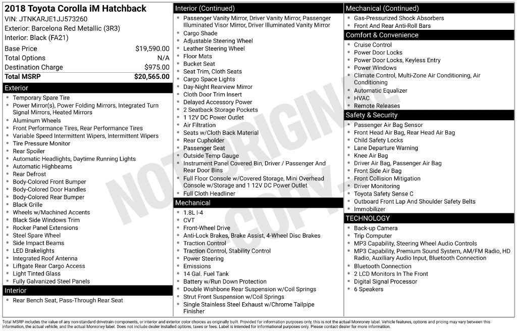 Used 2018 Toyota Corolla iM FWD image 18