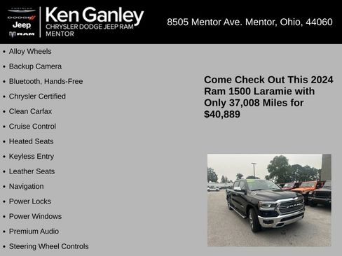 Used 2024 RAM 1500 Laramie AWD/4WD image 5