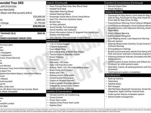 Used 2026 Chevrolet Trax RS w/ Sunroof Package FWD image 27
