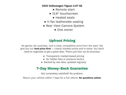Used 2025 Volkswagen Tiguan SE
