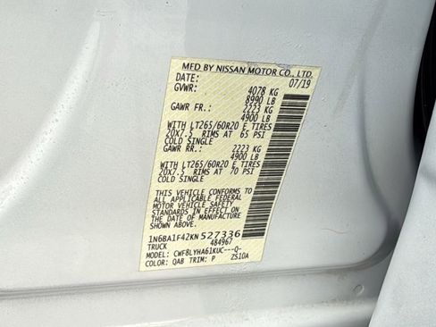 Used 2019 Nissan Titan Platinum Reserve w/ Platinum Utility Package image 35