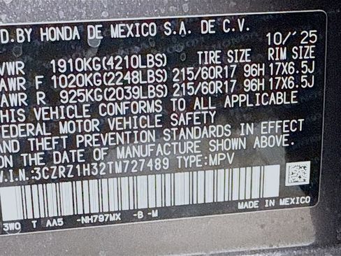 New 2026 Honda HR-V LX image 29