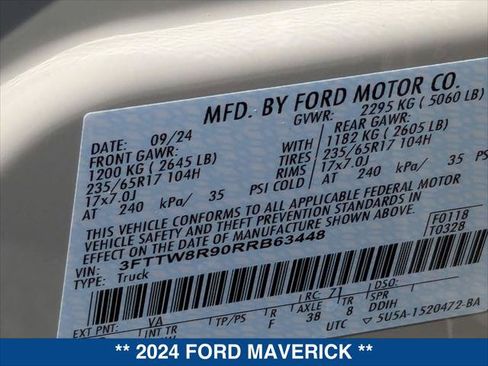 Used 2024 Ford Maverick Tremor w/ Tremor Off-Road Package AWD/4WD image 24