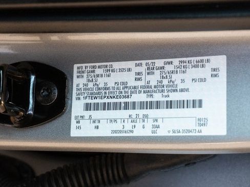 Used 2022 Ford F150 Lariat w/ Equipment Group 502A High image 49