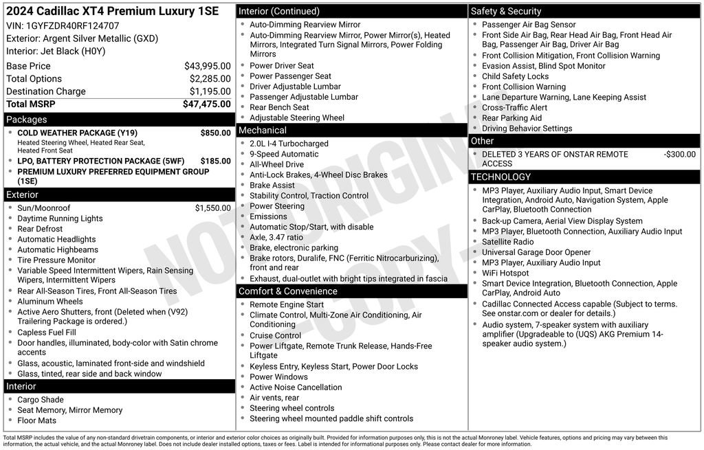 Certified 2024 Cadillac XT4 Premium Luxury w/ Cold Weather Package AWD/4WD image 35