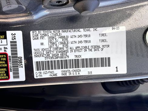 Used 2023 Toyota Tundra SR w/ SR Tow Package RWD image 35