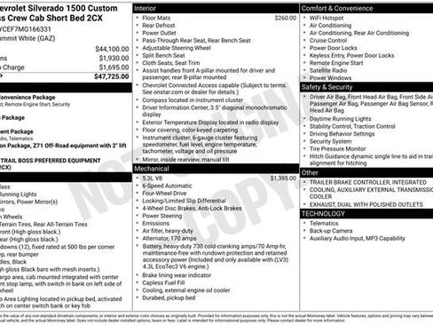 Certified 2021 Chevrolet Silverado 1500 Custom Trail Boss AWD/4WD image 5