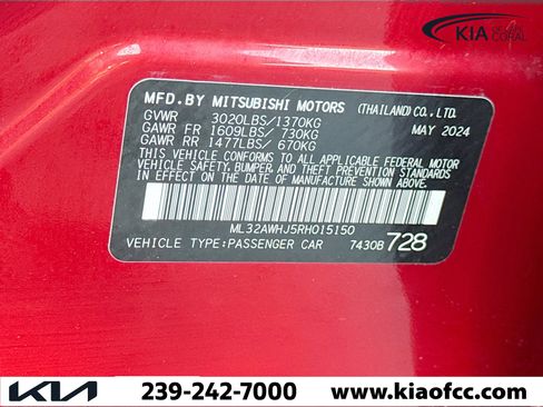 Used 2024 Mitsubishi Mirage Black Edition image 39