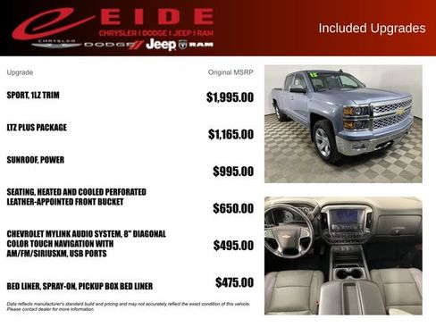 Used 2015 Chevrolet Silverado 1500 LTZ w/ LTZ Plus Package AWD/4WD image 13
