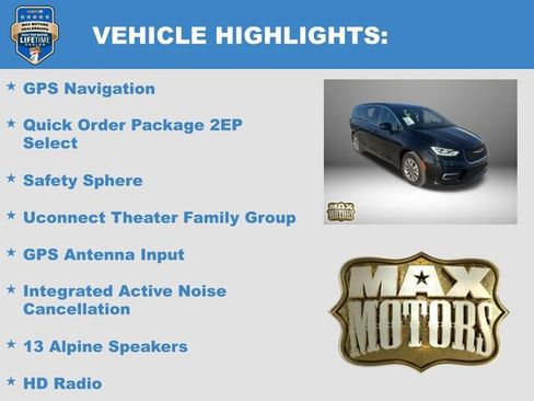 Used 2025 Chrysler Pacifica Select w/ Uconnect Theater Family Group image 6