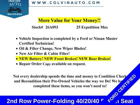 Certified 2025 Ford Expedition Max Platinum AWD/4WD image 2