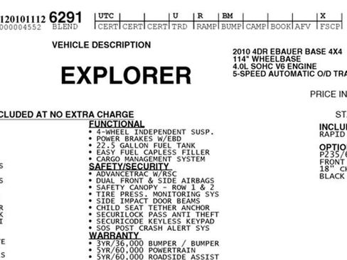 Used 2010 Ford Explorer Eddie Bauer image 2