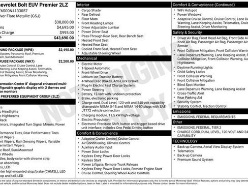 Used 2022 Chevrolet Bolt EUV Premier w/ Sun & Sound Package image 5