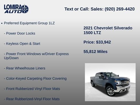 Used 2021 Chevrolet Silverado 1500 LTZ w/ Technology Package AWD/4WD image 14