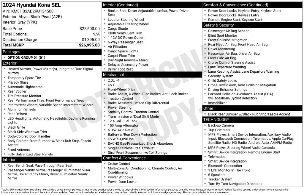 Used 2024 Hyundai Kona SEL FWD image 18