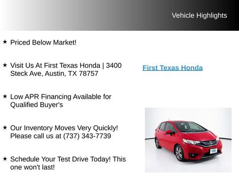Used 2015 Honda Fit EX image 9