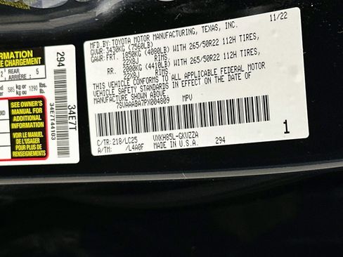 Certified 2023 Toyota Sequoia Capstone AWD/4WD image 34