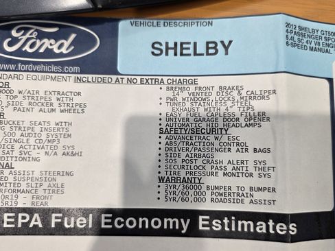 Used 2012 Ford Mustang Shelby GT500 w/ SVT Performance Pkg image 71