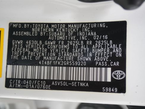 Used 2016 Toyota Camry LE FWD image 27
