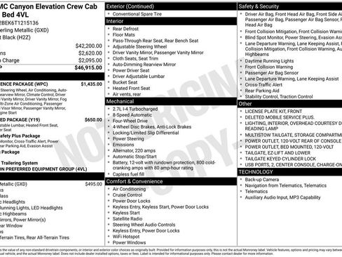 New 2026 GMC Canyon Elevation w/ Convenience Package AWD/4WD image 56