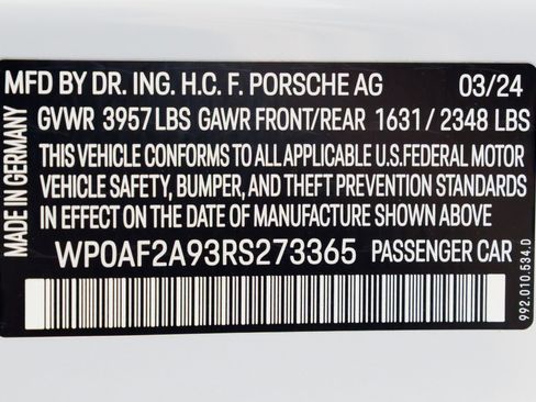 Used 2024 Porsche 911 GT3 RS w/ Weissach Package image 7