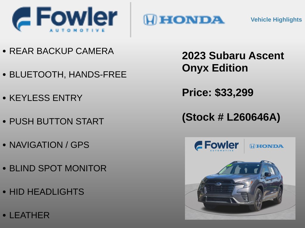 Used 2023 Subaru Ascent Onyx Edition AWD/4WD image 4