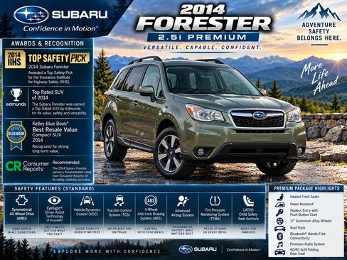 Used 2014 Subaru Forester 2.5i Premium w/ Popular Package #2 AWD/4WD image 2
