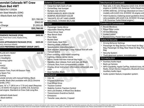 Used 2019 Chevrolet Colorado W/T w/ WT Convenience Package AWD/4WD image 33