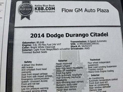 Used 2014 Dodge Durango Citadel w/ Trailer Tow Group IV AWD/4WD image 39