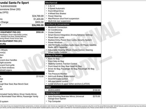 Used 2013 Hyundai Santa Fe Sport w/ Popular Equipment Pkg FWD image 3
