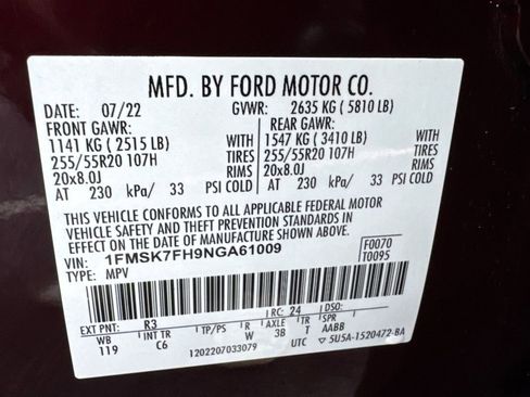 Used 2022 Ford Explorer Limited w/ Equipment Group 301A image 35