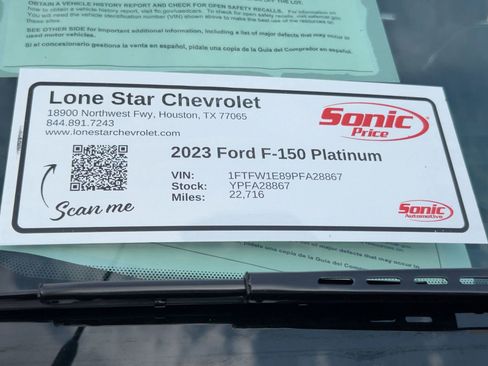 Used 2023 Ford F150 Platinum w/ Equipment Group 701A High image 36