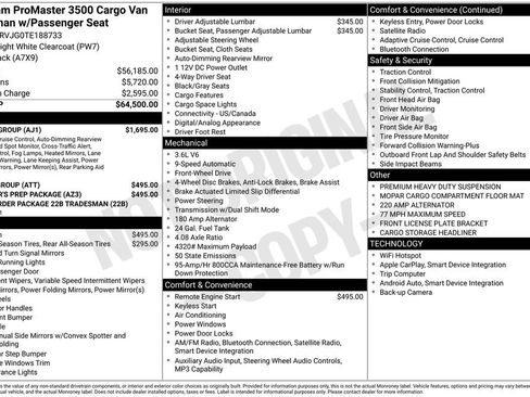 New 2026 RAM ProMaster 3500 w/ Safety Group FWD image 36