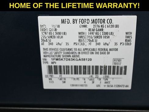 Used 2019 Ford Explorer XLT w/ Equipment Group 202A FWD image 58