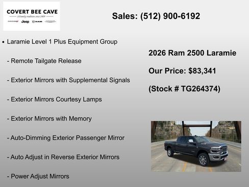 New 2026 RAM 2500 Laramie w/ Towing Technology Group AWD/4WD image 12