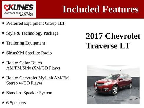Used 2017 Chevrolet Traverse LT w/ Style and Technology Package FWD image 3