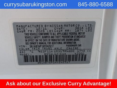 Used 2017 Nissan Sentra SL w/ SL Premium Technology Package FWD image 13