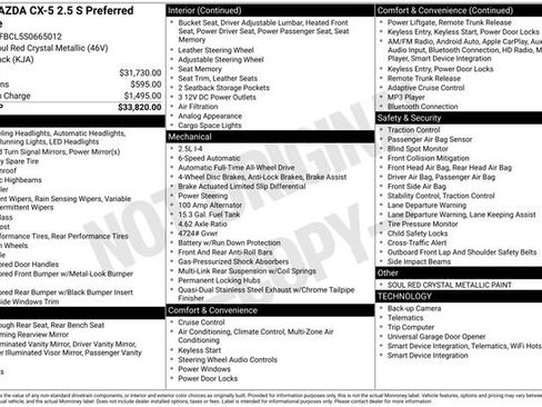 Used 2025 MAZDA CX-5 AWD 2.5 S w/ Preferred Package image 31
