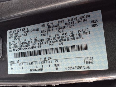 Used 2022 Ford Escape SE w/ Convenience Package AWD/4WD image 23