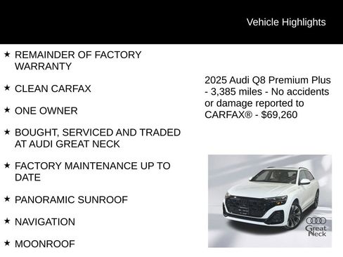 Used 2025 Audi Q8 Premium Plus w/ Premium Plus Package AWD/4WD image 10