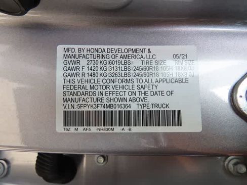 Certified 2021 Honda Ridgeline RTL-E image 30