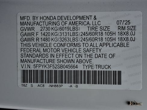 Certified 2025 Honda Ridgeline RTL image 31