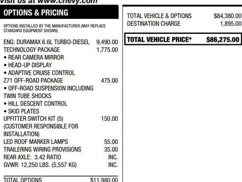 Used 2024 Chevrolet Silverado 3500 High Country w/ Technology Package AWD/4WD image 2