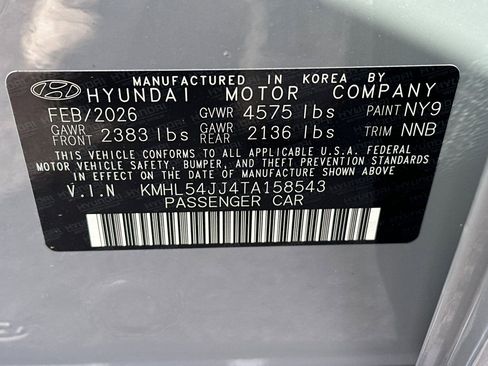 New 2026 Hyundai Sonata Limited FWD image 27