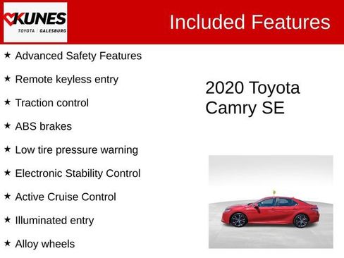 Used 2020 Toyota Camry SE w/ Carpet Mat Package FWD image 3