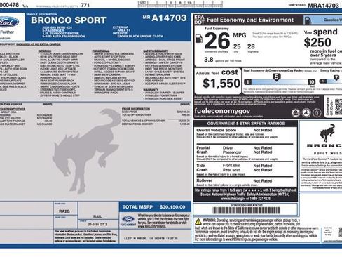 Used 2021 Ford Bronco Sport Big Bend AWD/4WD image 9