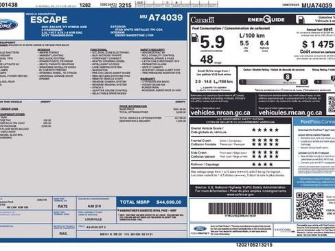 Used 2021 Ford Escape Titanium w/ Titanium Elite Package AWD/4WD image 22